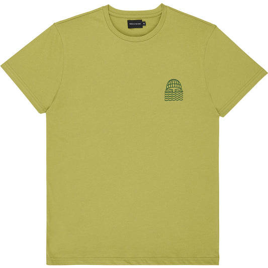 T-shirt brodé en coton bio | vert "mini to the sea wasabi"