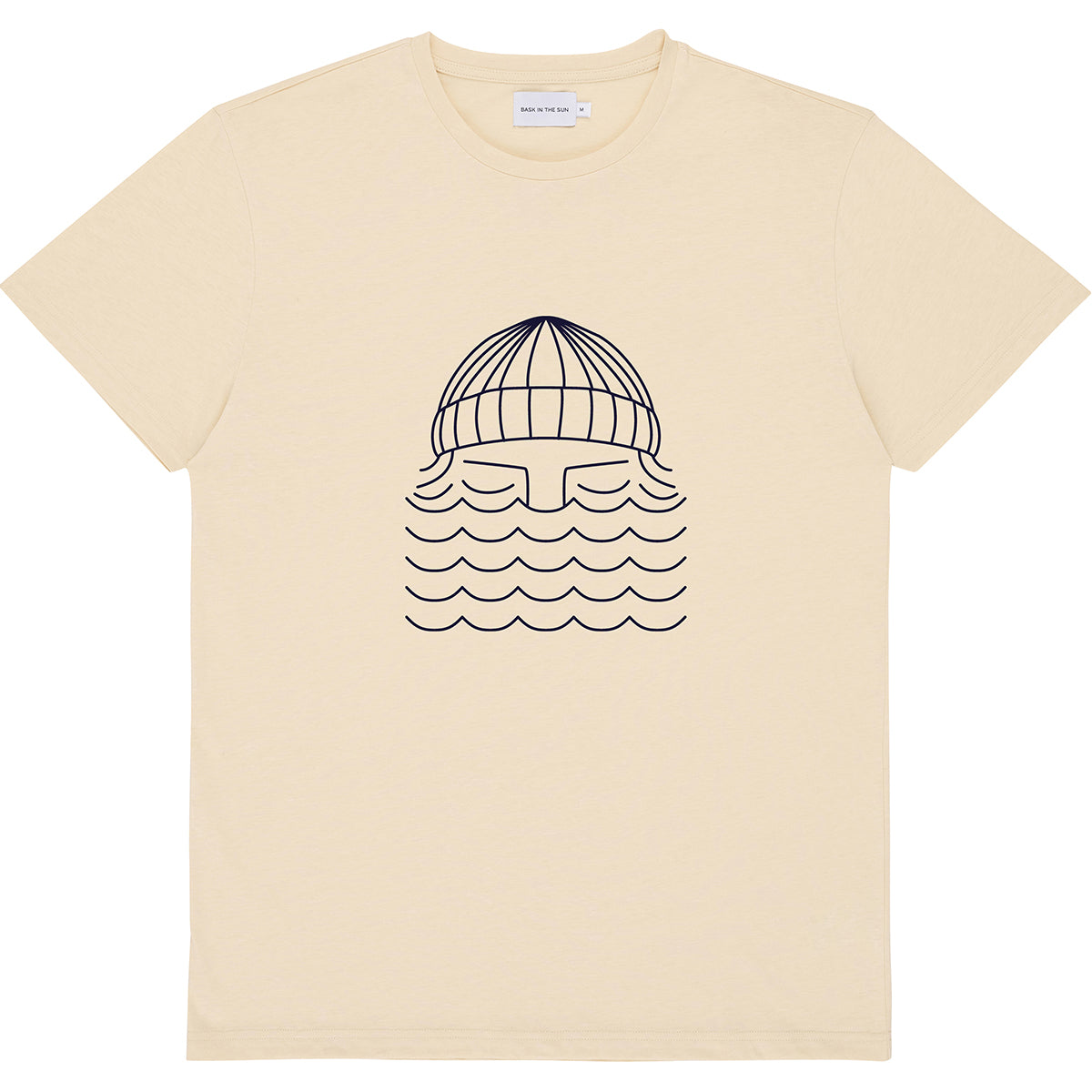T-shirt imprimé en coton bio | écru "to the sea egg"
