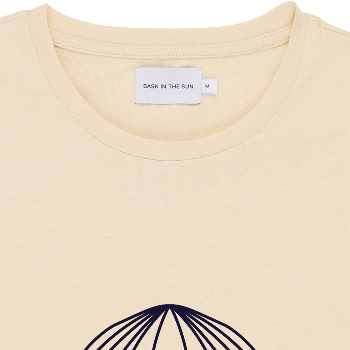 T-shirt imprimé en coton bio | écru "to the sea egg"