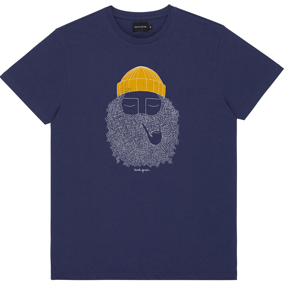 T-shirt imprimé en coton bio | bleu "smoking pipe navy"