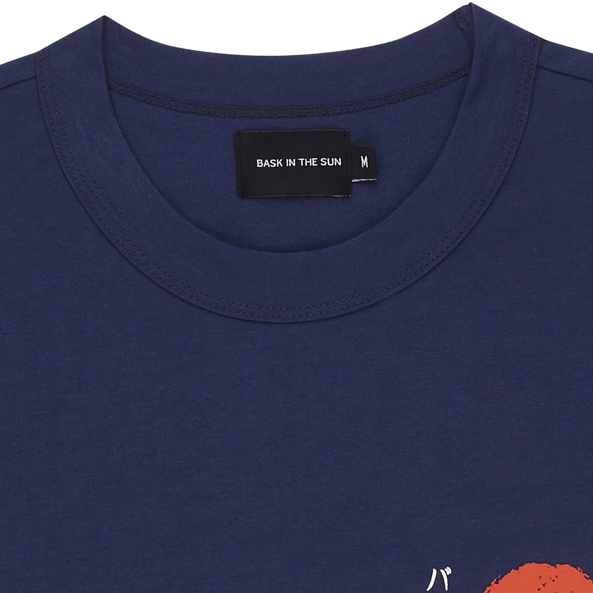 T-shirt imprimé en coton bio | bleu "sunset navy"
