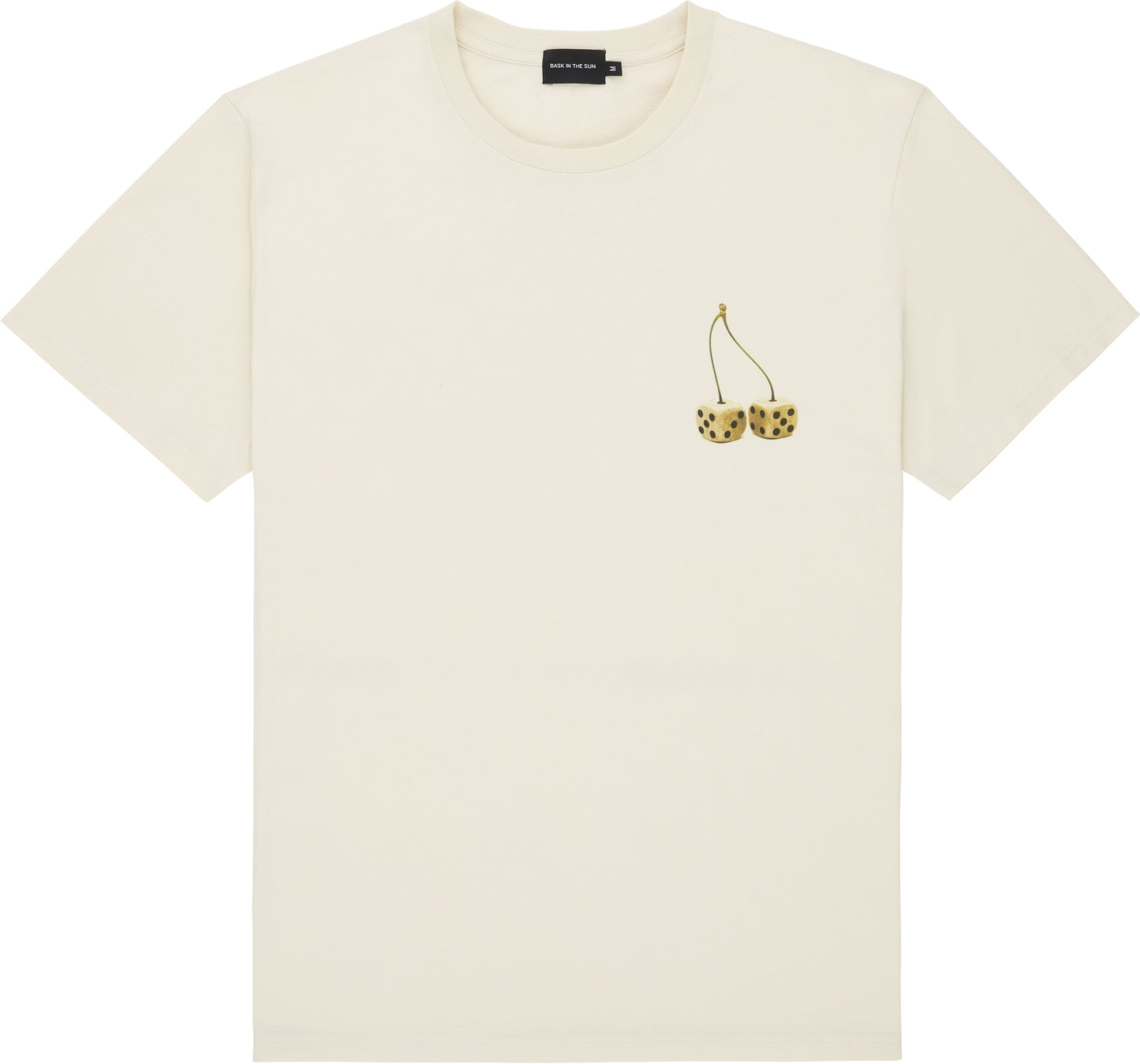 T-shirt imprimé en coton bio | blanc "natural dices tee"