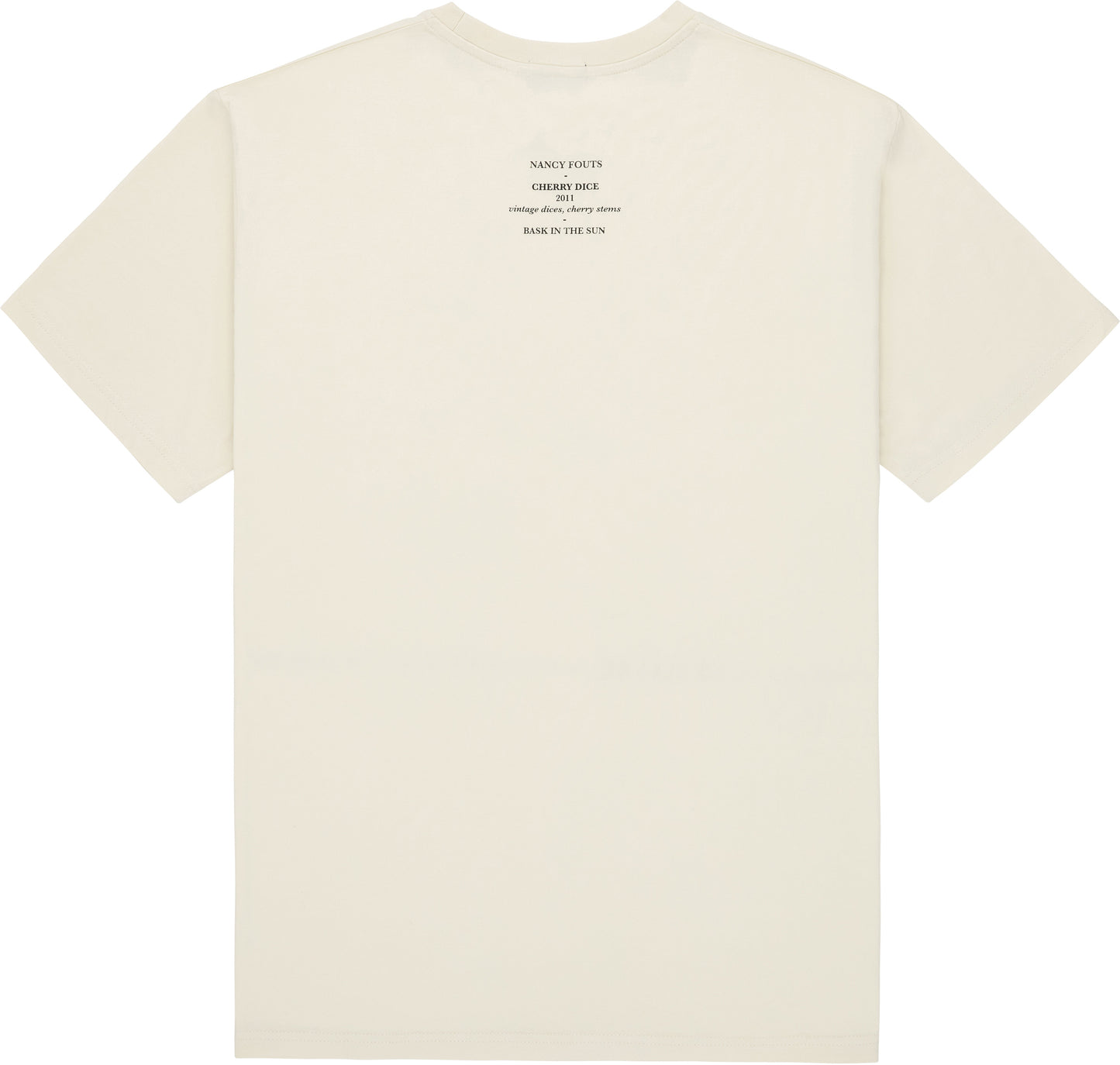 T-shirt imprimé en coton bio | blanc "natural dices tee"