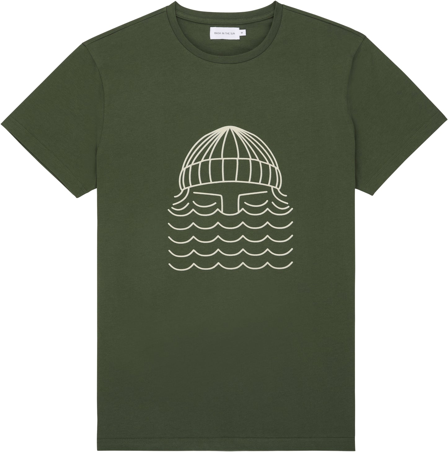 T-shirt brodé en coton bio | vert "forest to the sea tee"