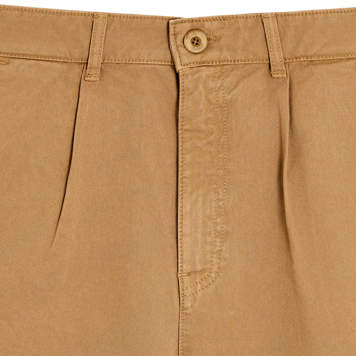 short en coton bio | camel "gabi - cappuccino"