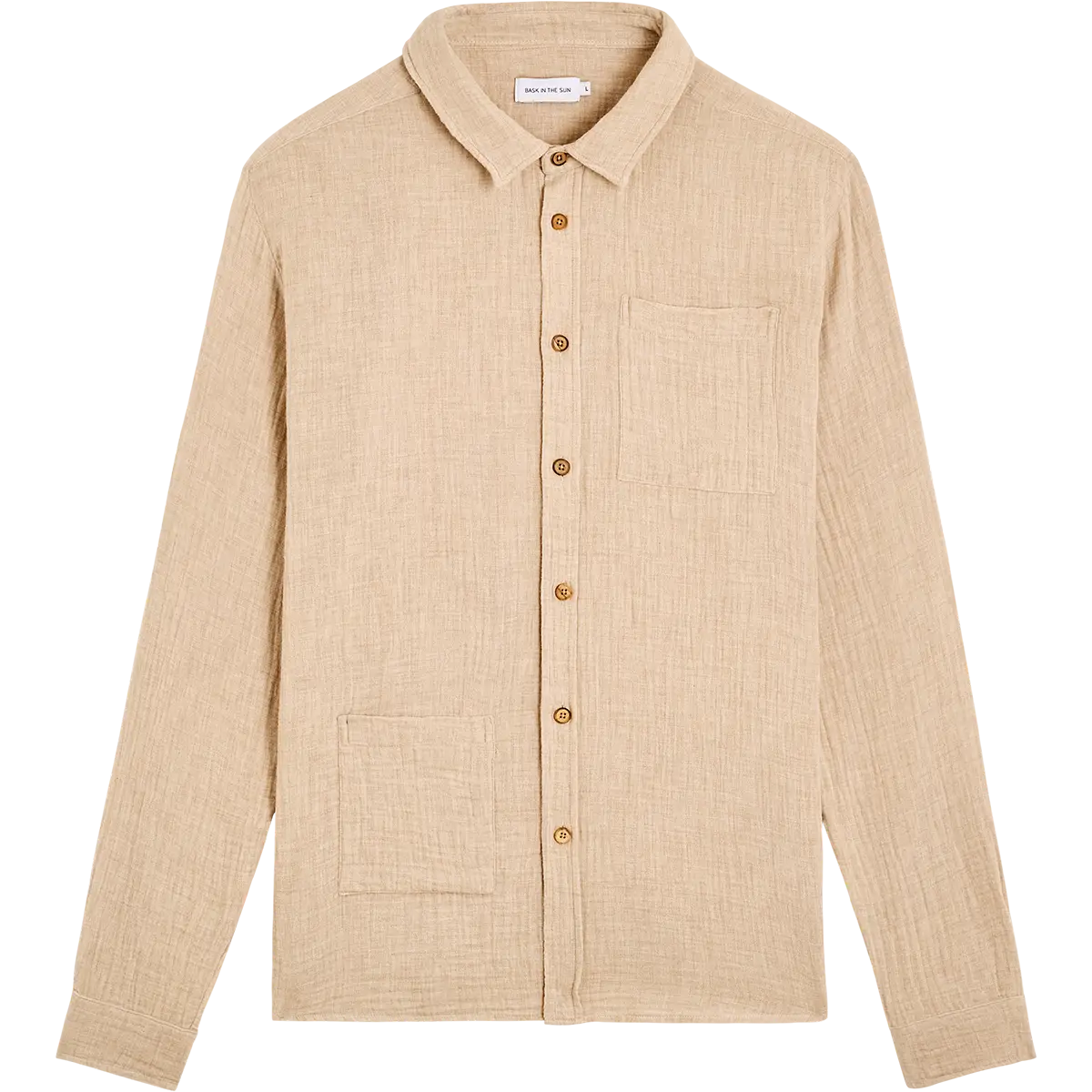 Chemise en gaze de coton bio | beige "Oihana - cappuccino"
