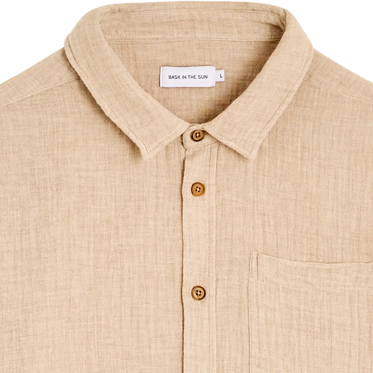 Chemise en gaze de coton bio | beige "Oihana - cappuccino"