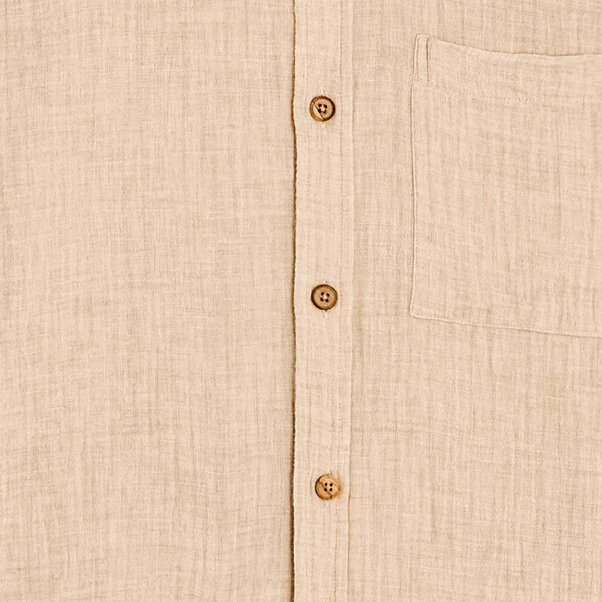 Chemise en gaze de coton bio | beige "Oihana - cappuccino"