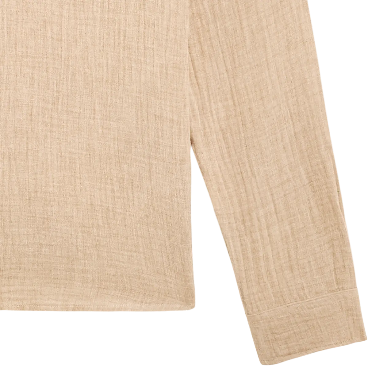 Chemise en gaze de coton bio | beige "Oihana - cappuccino"