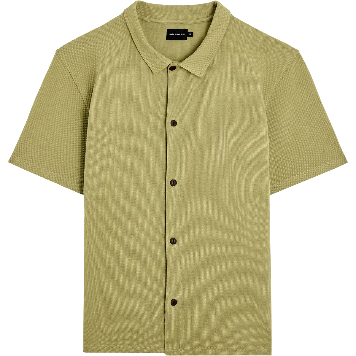 Chemise manches courtes en coton bio | vert "Leikio - lichen"