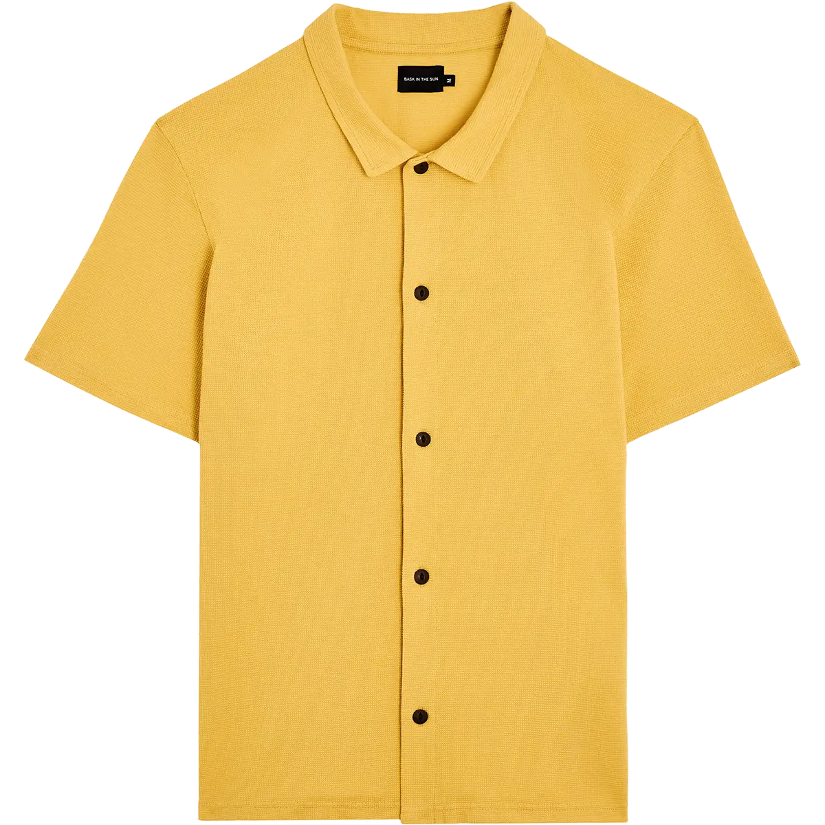 Chemise manches courtes en coton bio | jaune "Leikio - sun"