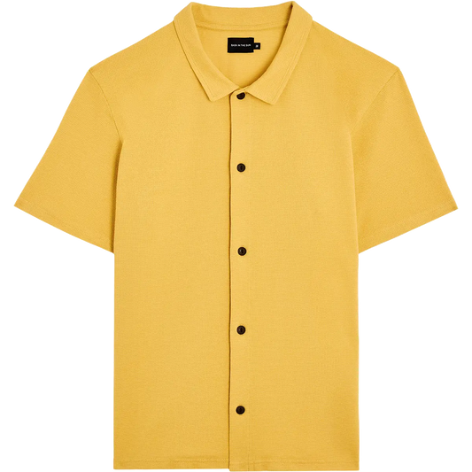 Chemise manches courtes en coton bio | jaune "Leikio - sun"