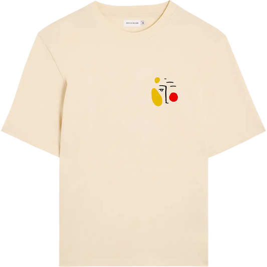 T-shirt en coton bio | écru "Mini calder - cream"