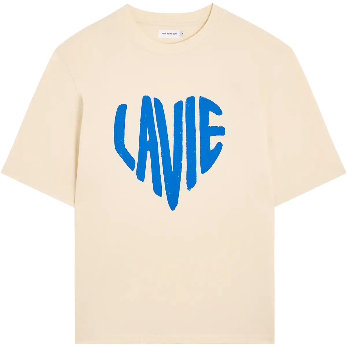 T-shirt en coton bio | beige "La vie - cream"