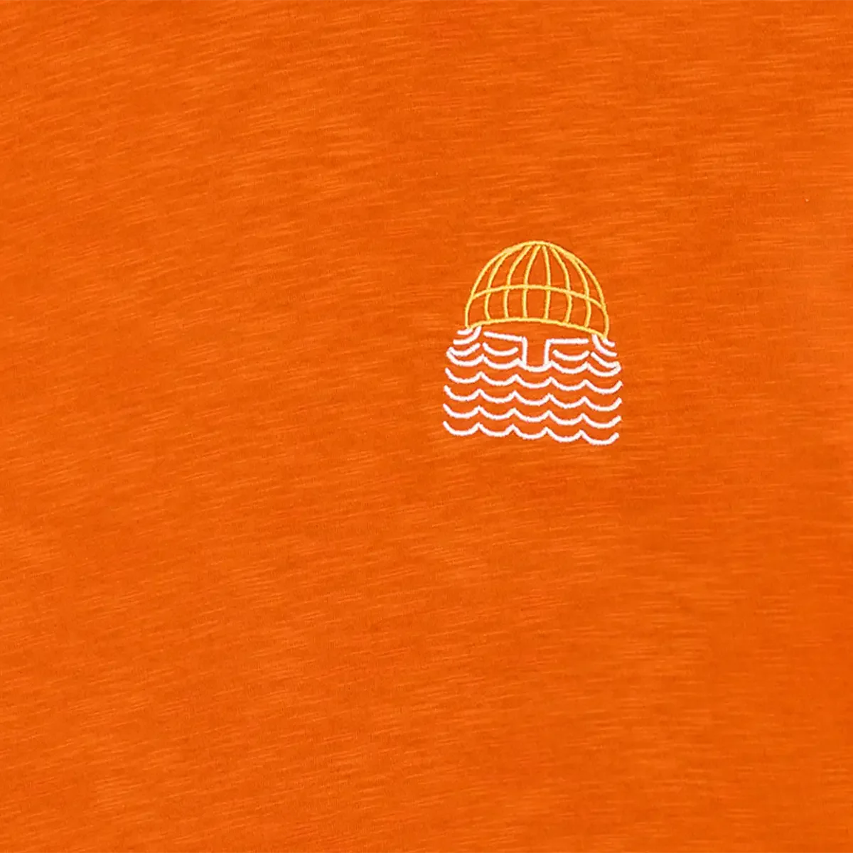 T-shirt en coton bio | orange "Mini to the sea - fire"