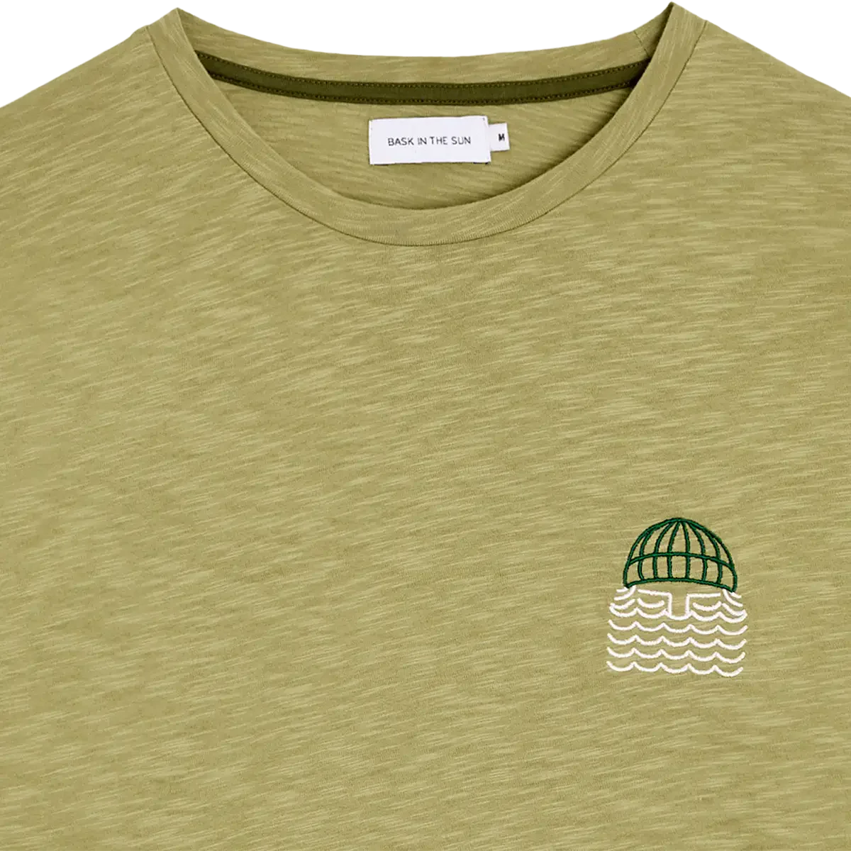 T-shirt en coton bio | vert "Mini to the sea - lichen"