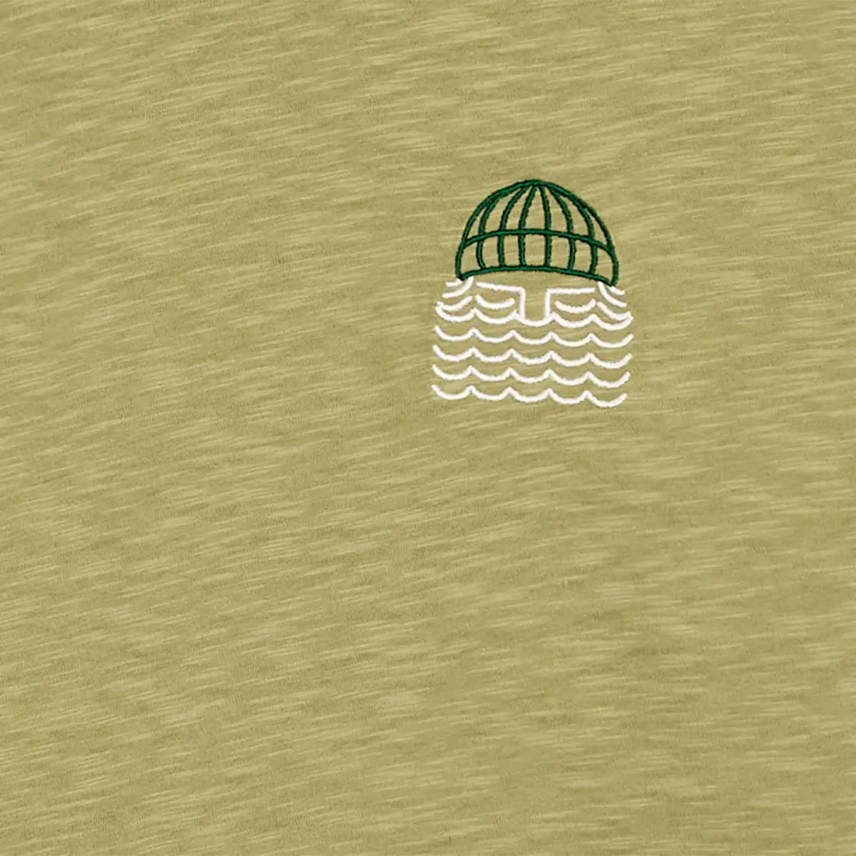 T-shirt en coton bio | vert "Mini to the sea - lichen"