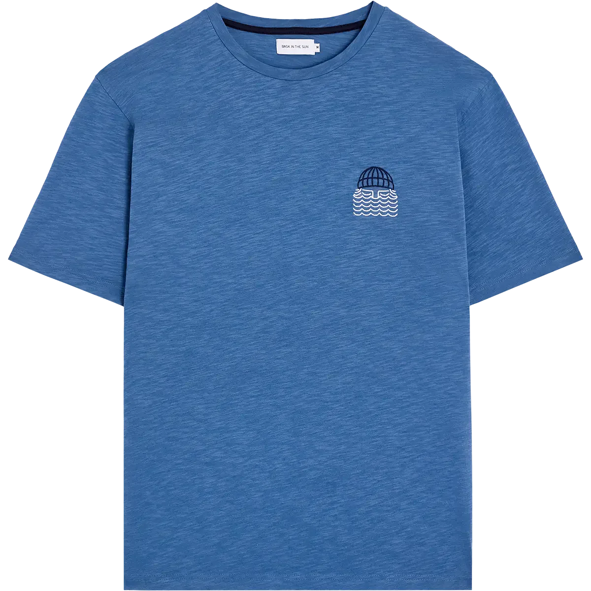 T-shirt en coton bio | bleu "Mini to the sea - blue"