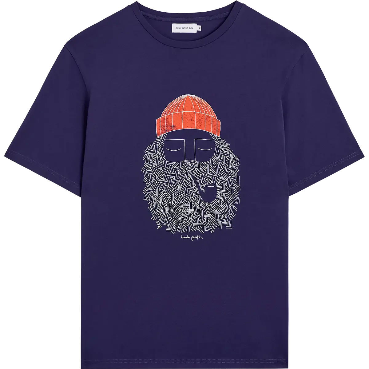 T-shirt en coton bio | marine "Smoking pipe - indigo"