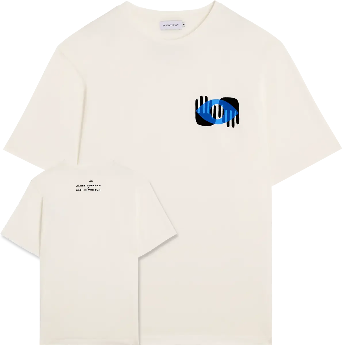 T-shirt en coton bio | blanc "Eye - natural"