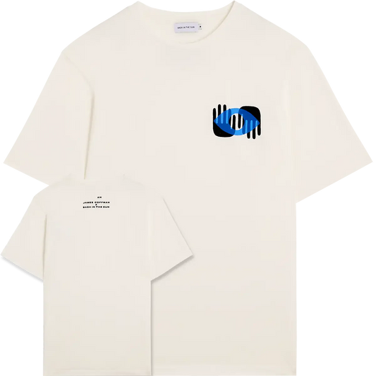 T-shirt en coton bio | blanc "Eye - natural"