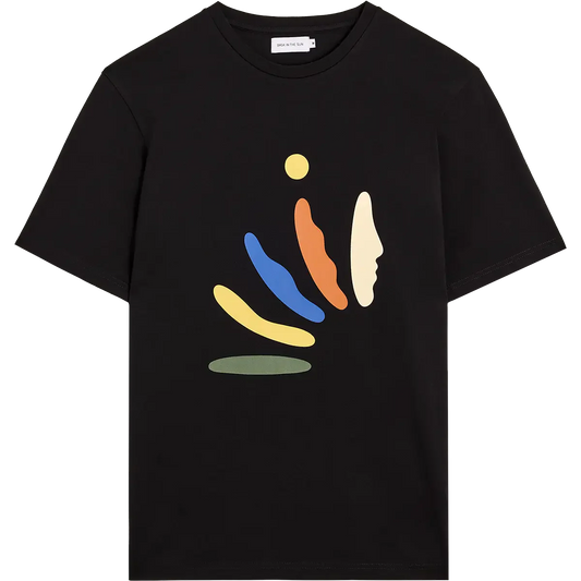 T-shirt en coton bio | noir "Reincarnation - black"