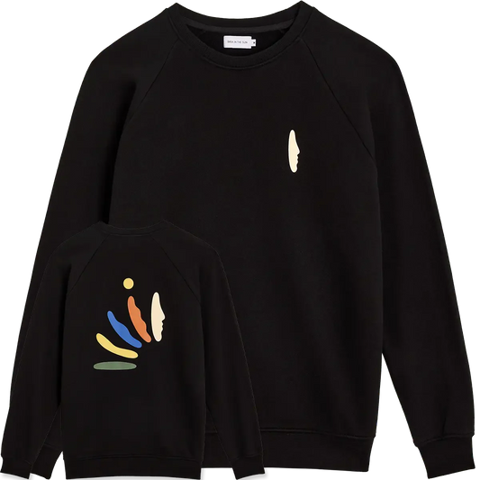 Pull en coton bio | noir "Reincarnation - black"