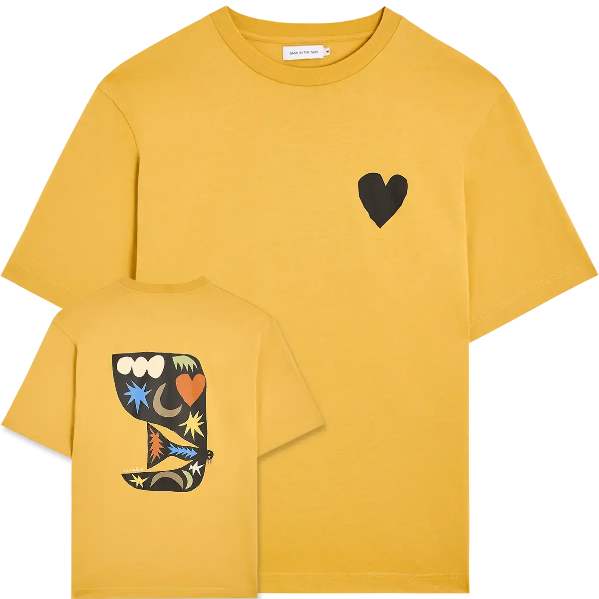 T-shirt en coton bio | jaune "Jungle bird - sun"