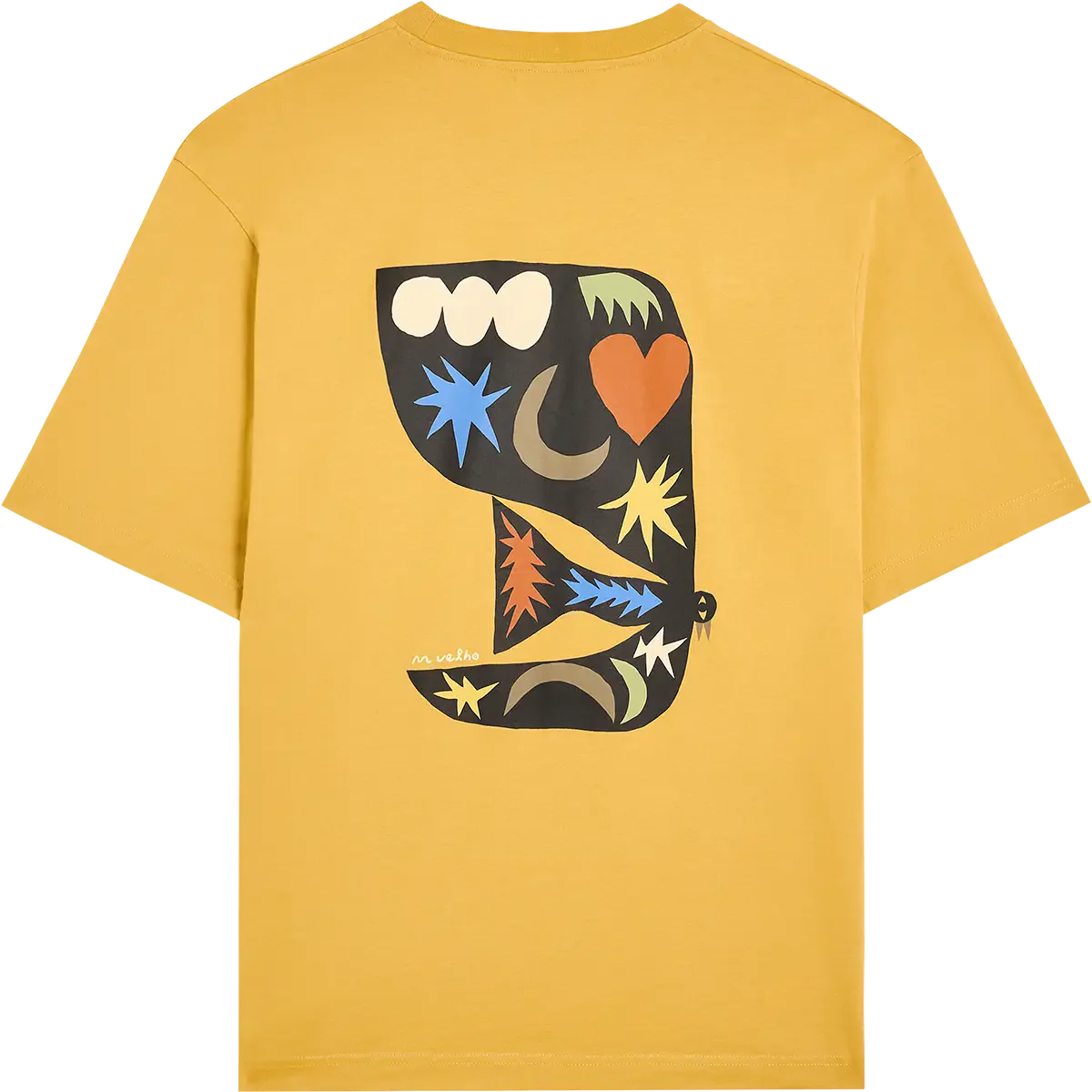 T-shirt en coton bio | jaune "Jungle bird - sun"