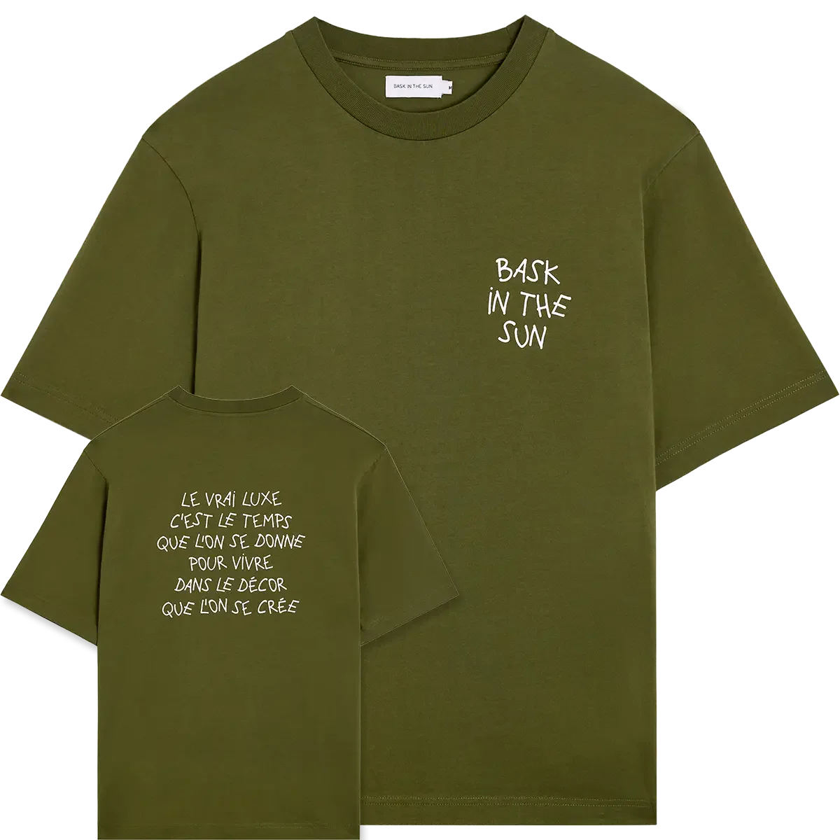 T-shirt en coton bio | vert "Luxe - olive"