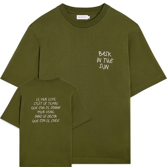 T-shirt en coton bio | vert "Luxe - olive"