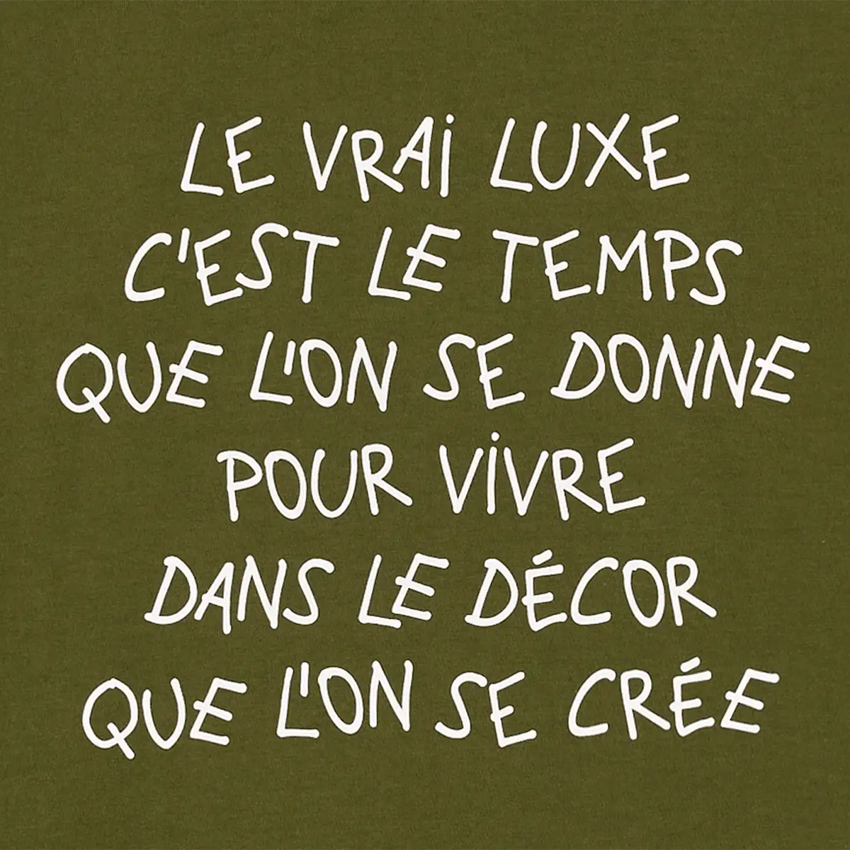 T-shirt en coton bio | vert "Luxe - olive"