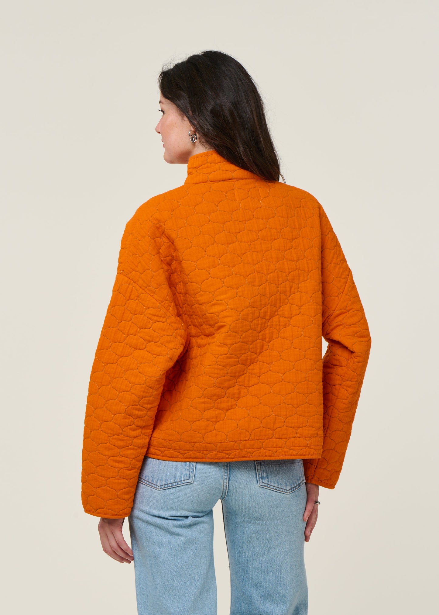 Veste matelassée en coton bio | orange "clarté"