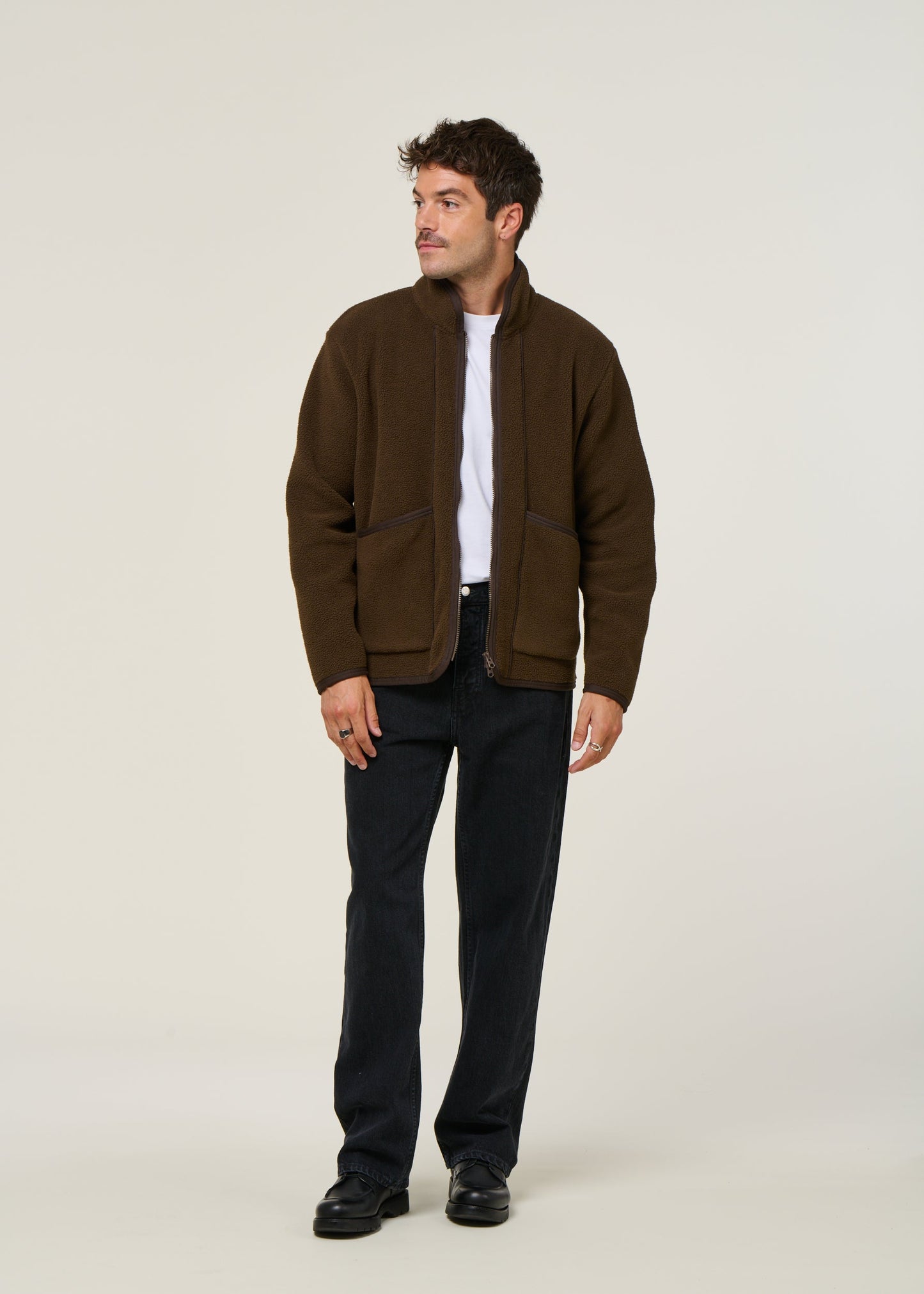 Veste polaire en matière recyclée | marron "goxo - chocolate"