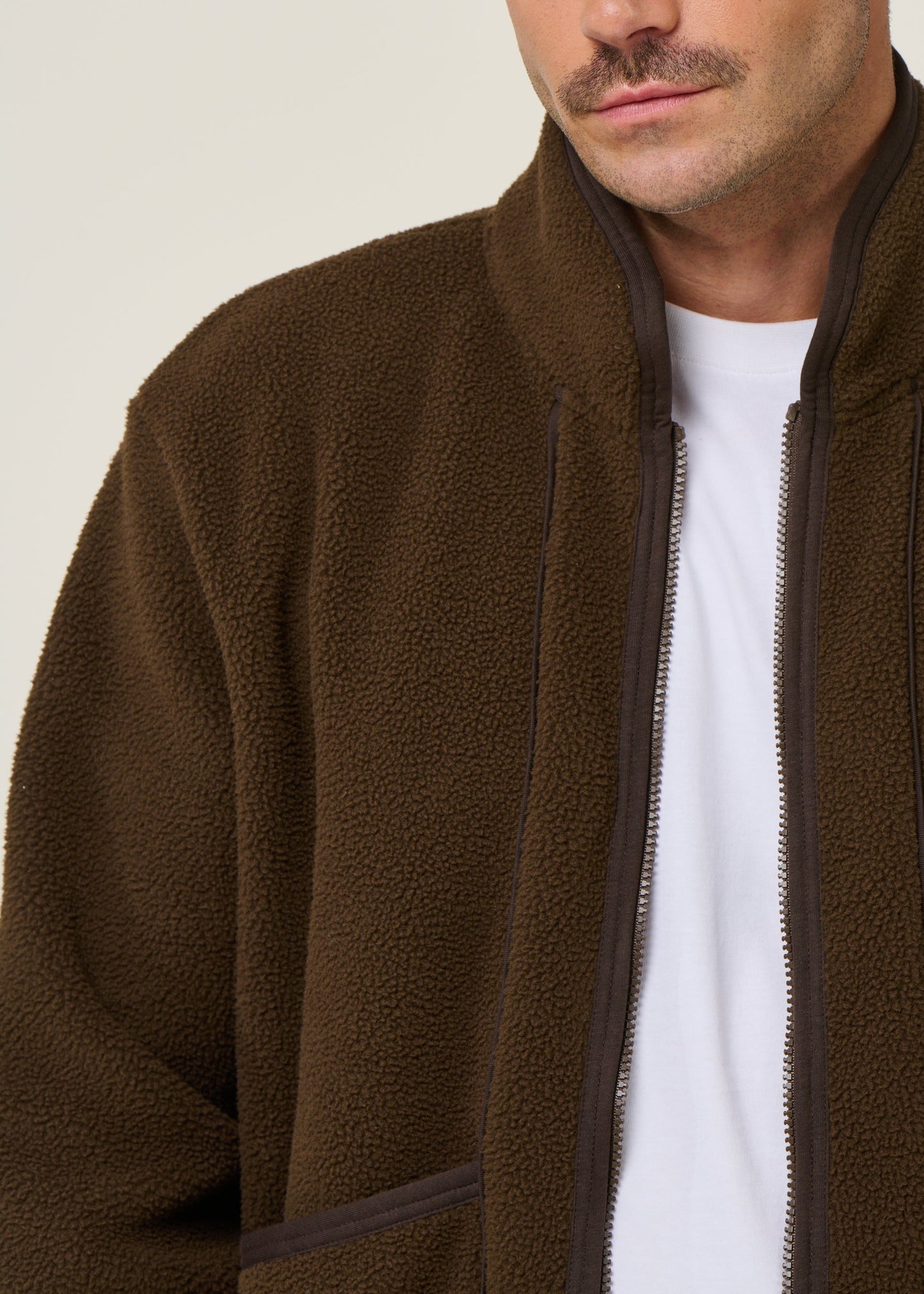 Veste polaire en matière recyclée | marron "goxo - chocolate"