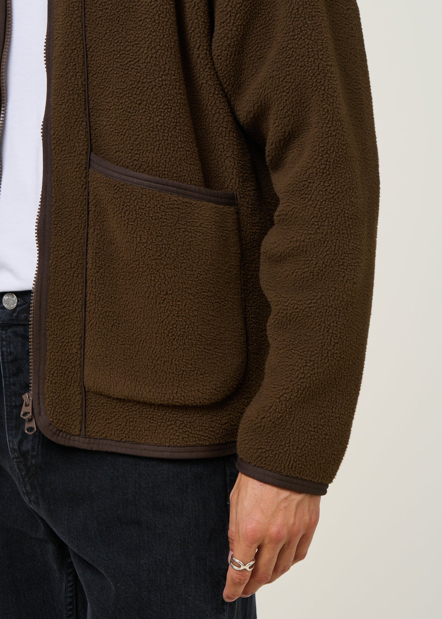 Veste polaire en matière recyclée | marron "goxo - chocolate"