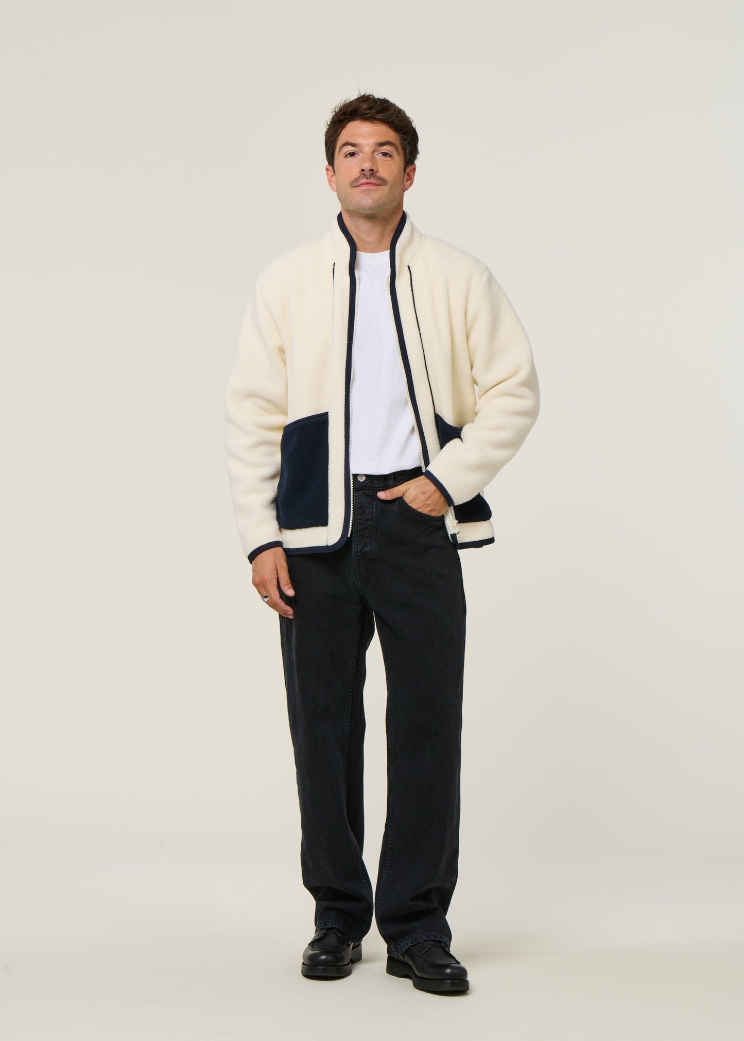 Veste polaire en matière recyclée | écru "goxo - cream"