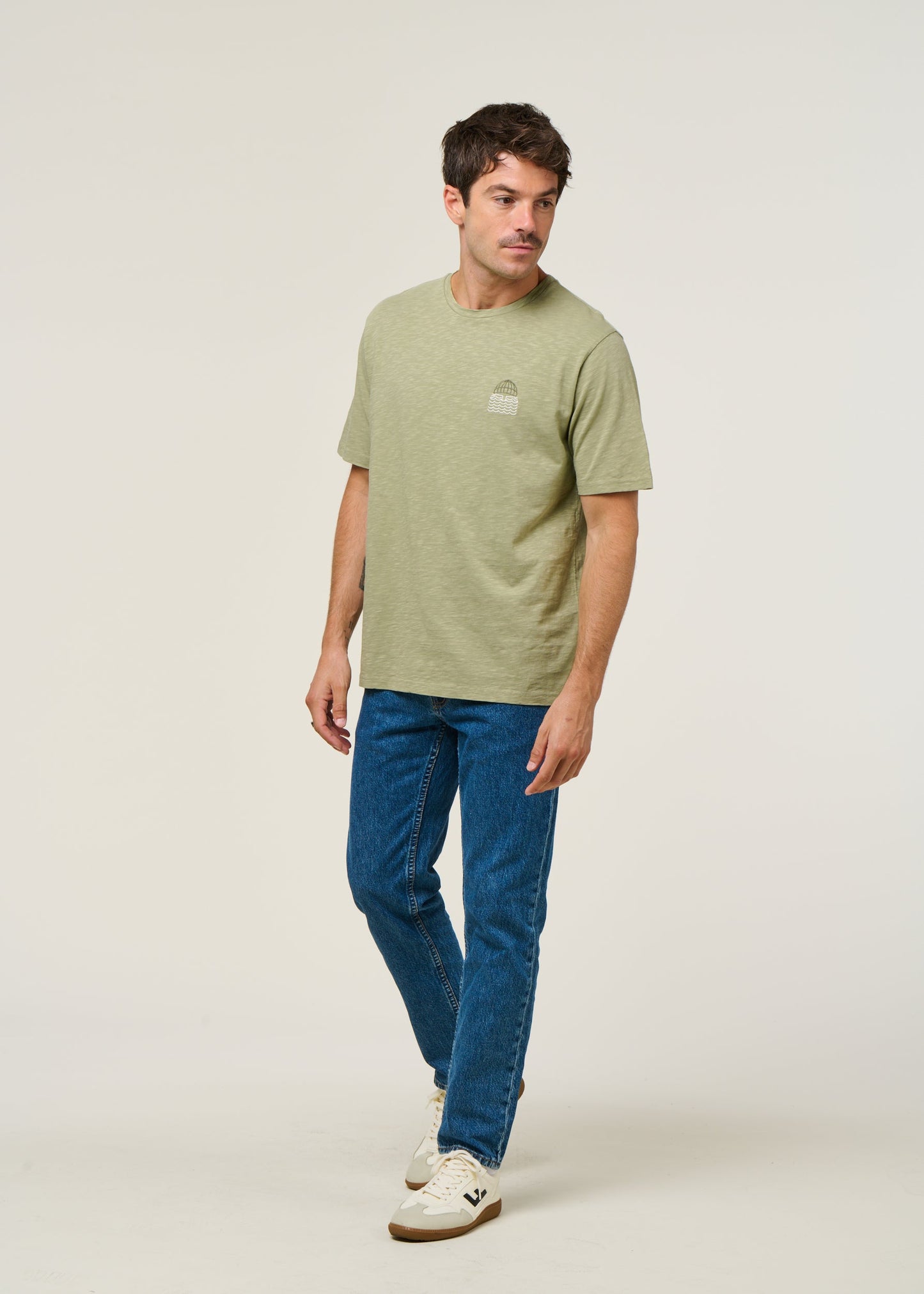 T-shirt en coton bio | vert "mini to the sea - eucalyptus"