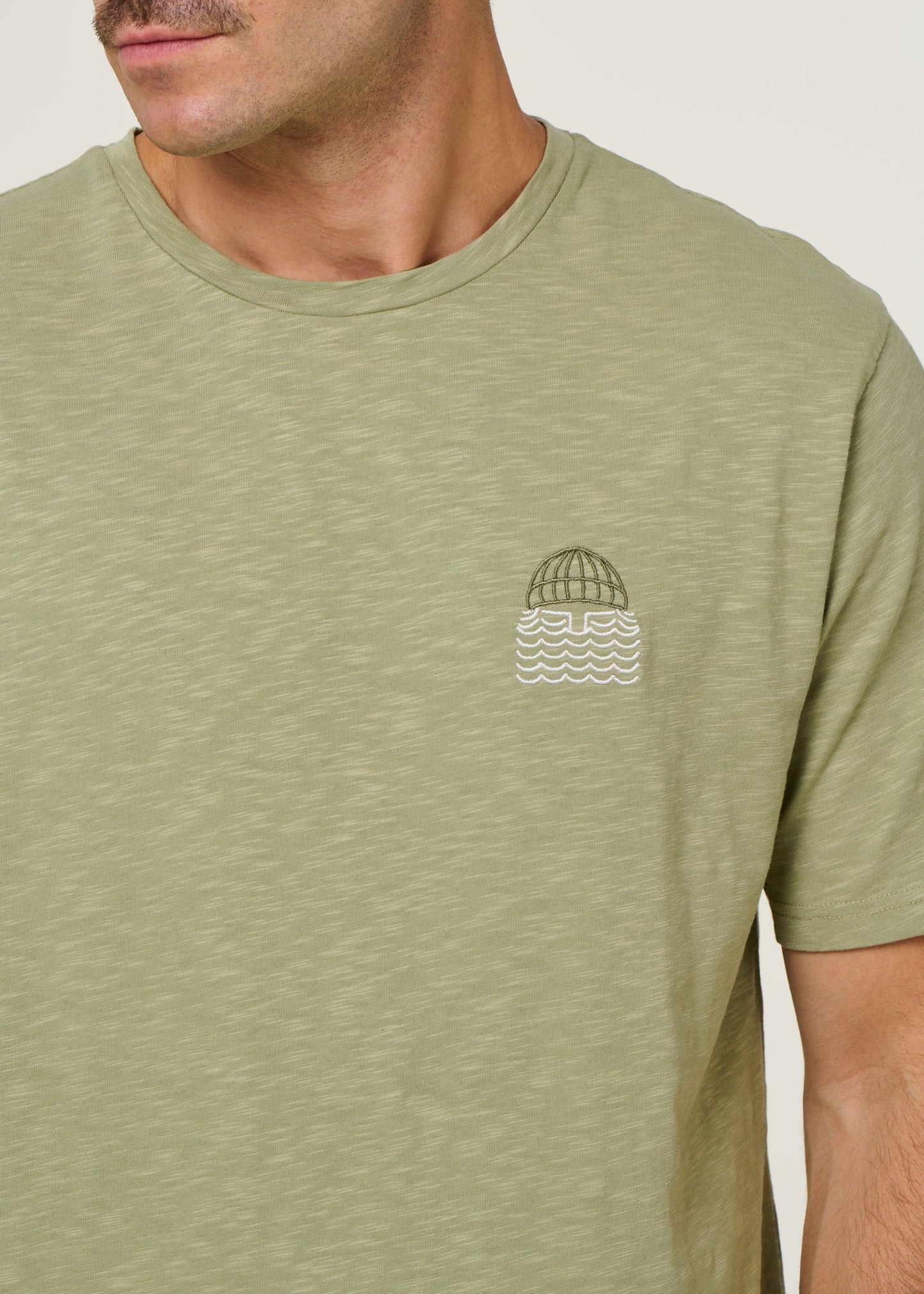 T-shirt en coton bio | vert "mini to the sea - eucalyptus"