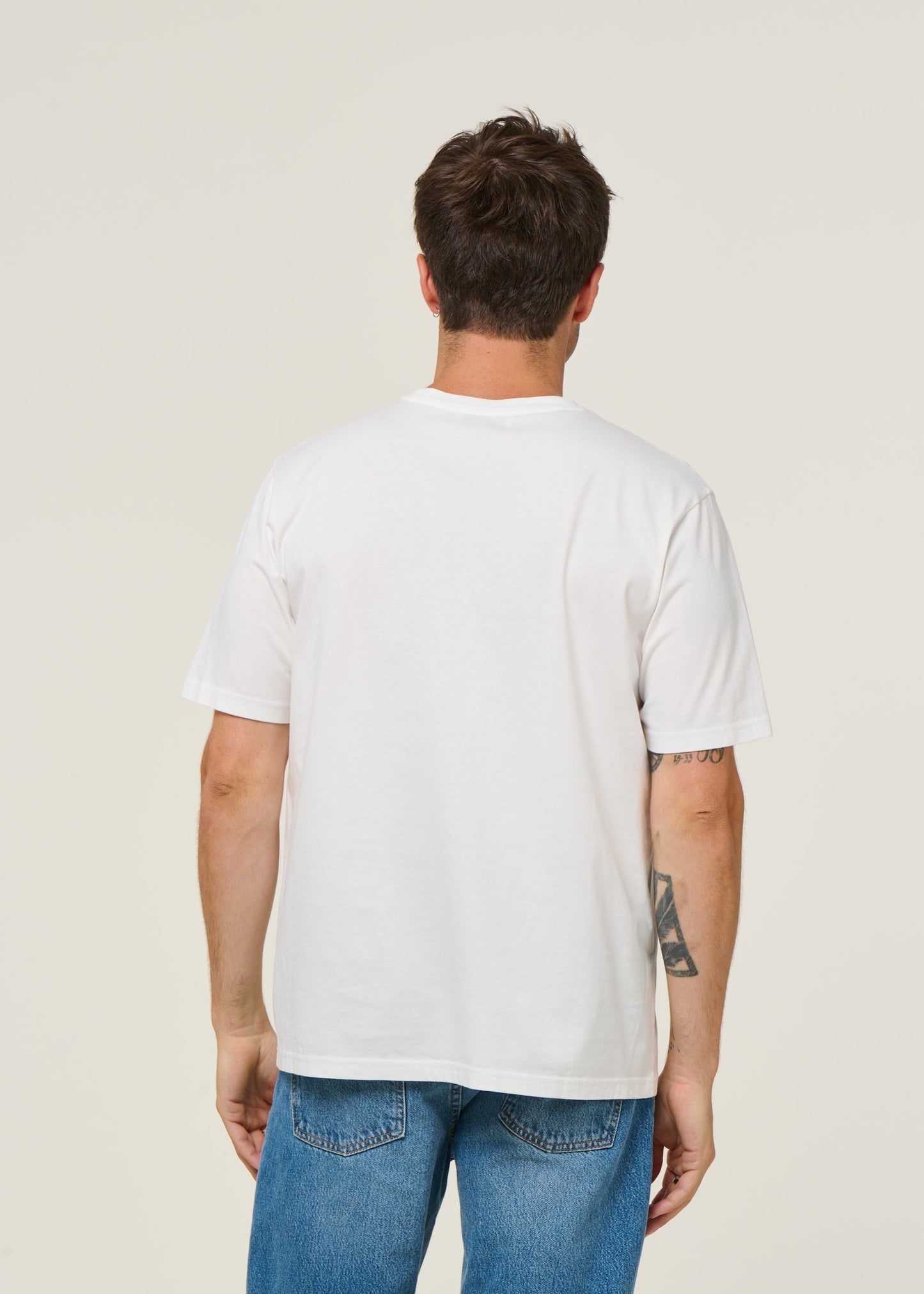 T-shirt en coton bio | blanc "pool - natural"