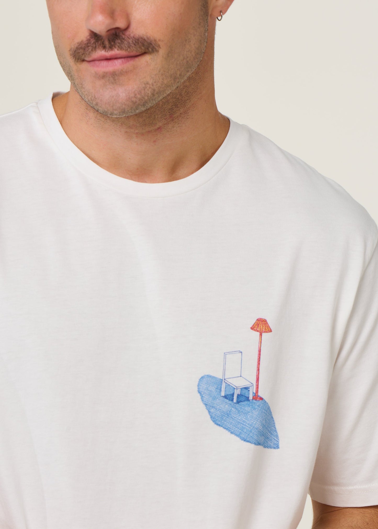 T-shirt en coton bio | blanc "home - natural"