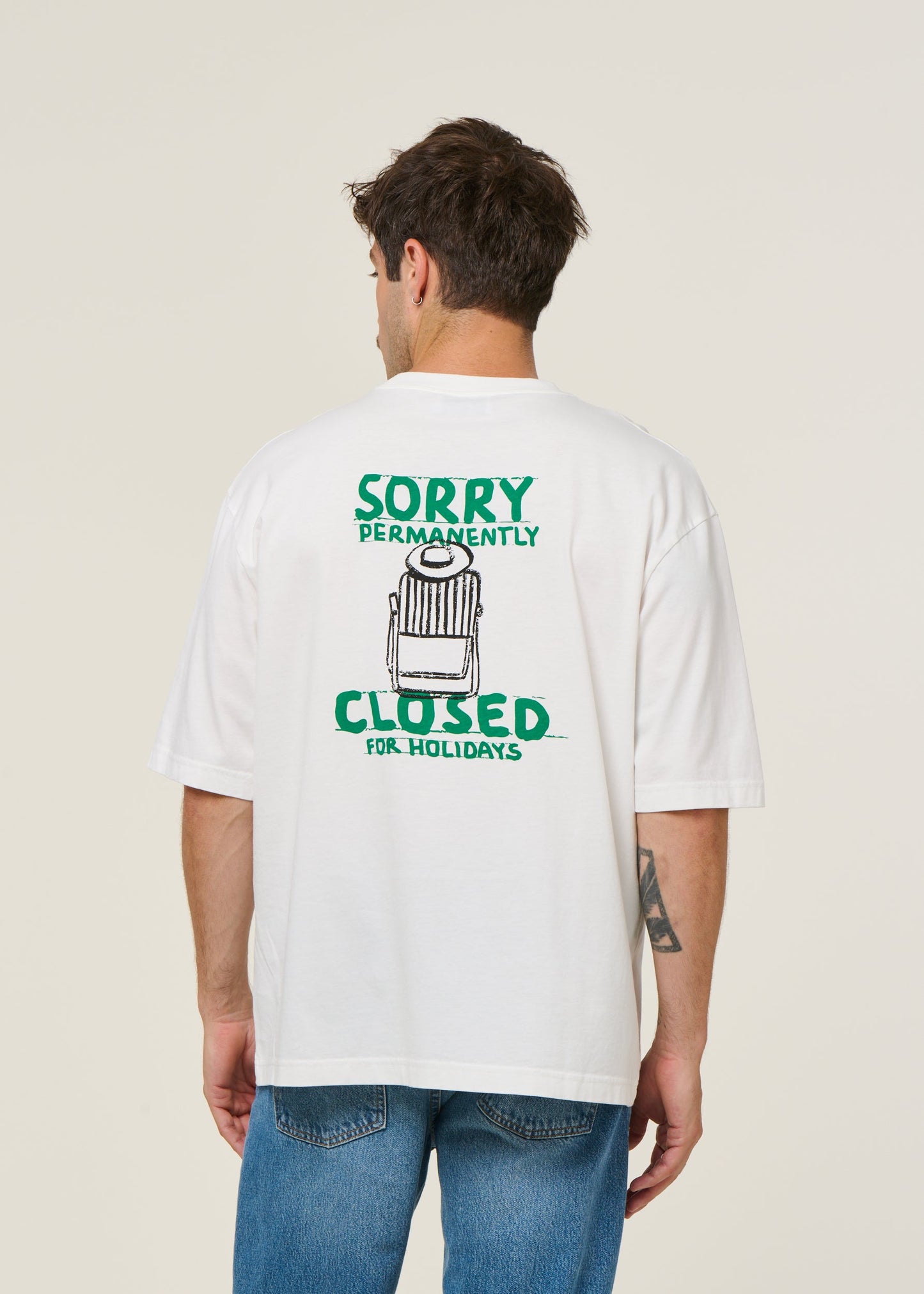 T-shirt en coton bio | blanc "closed - natural"