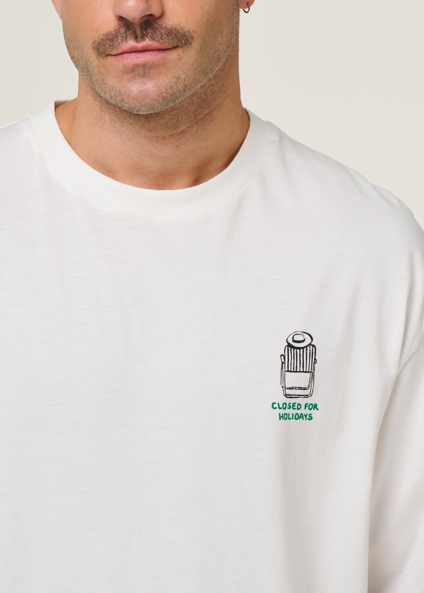 T-shirt en coton bio | blanc "closed - natural"