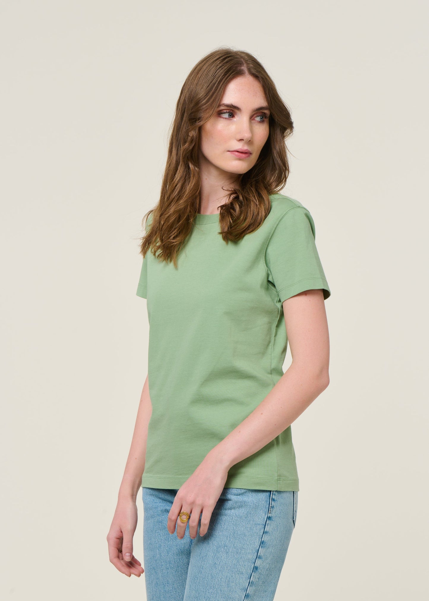 T-shirt en coton bio | vert sauge