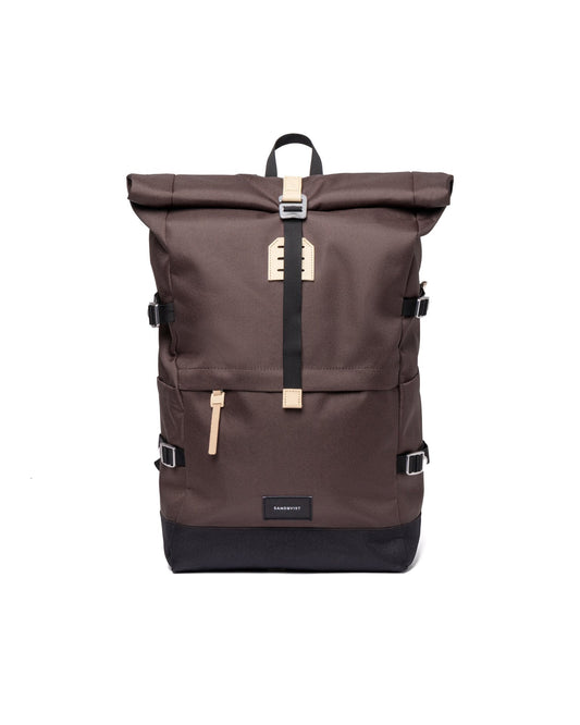 Sac à dos en matière recyclée | marron "bernt brown"