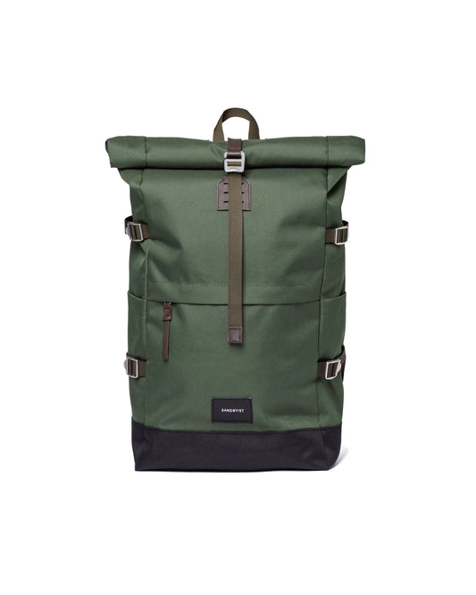 Sac à dos en matière recyclée | vert "bernt dawn green"