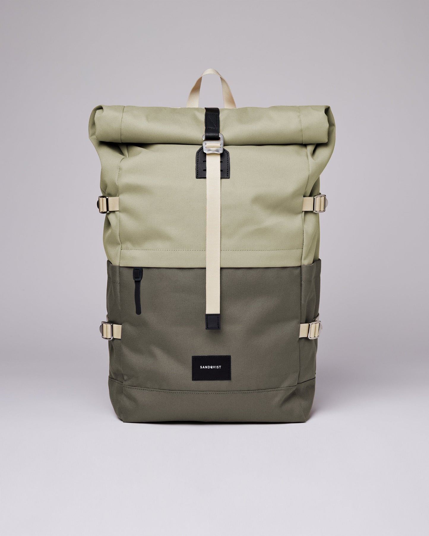 Sac à dos rolltop en matière recyclée | Gris et vert "bernt multi dew green/night grey"