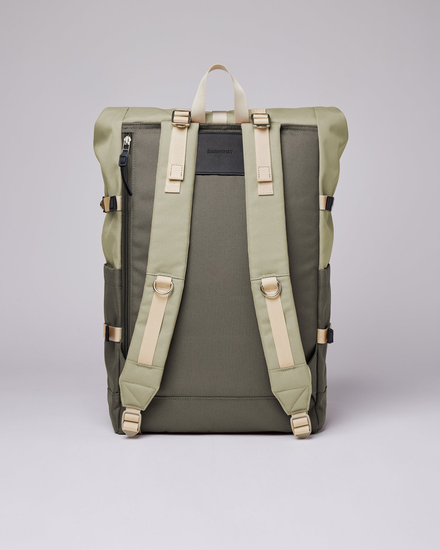 Sac à dos rolltop en matière recyclée | Gris et vert "bernt multi dew green/night grey"