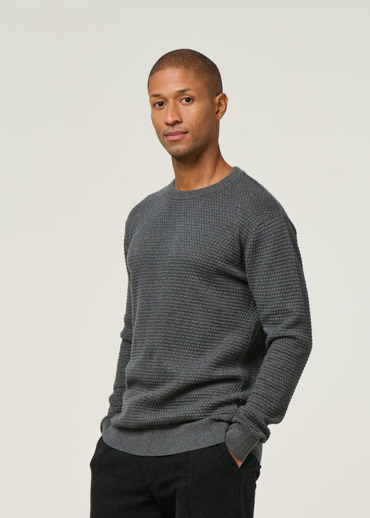 pull en coton bio | Gris "vagn Dark Grey Melange"