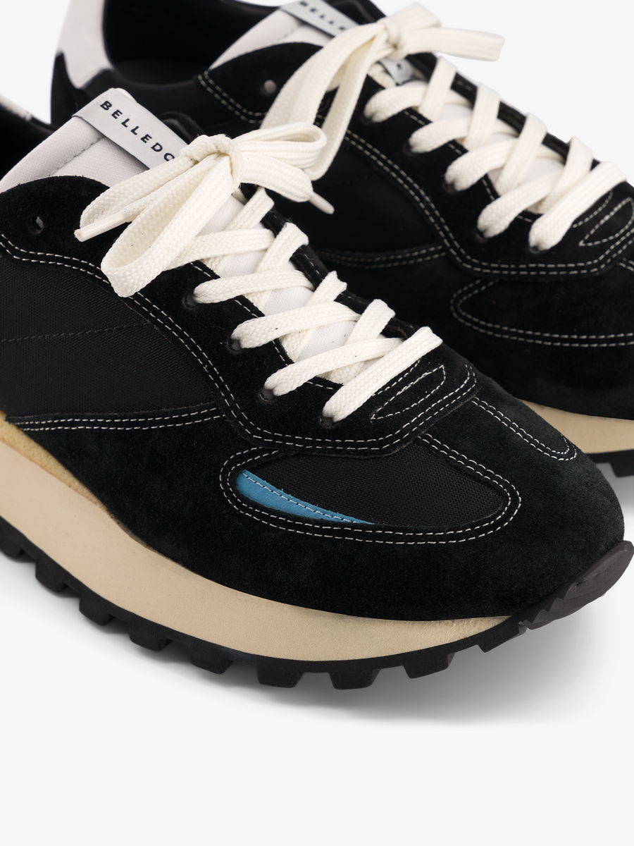 Baskets noires en cuir certifié | b6 black